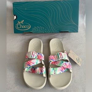 Chaco Chillos Tie Dye Slides Sandals New
